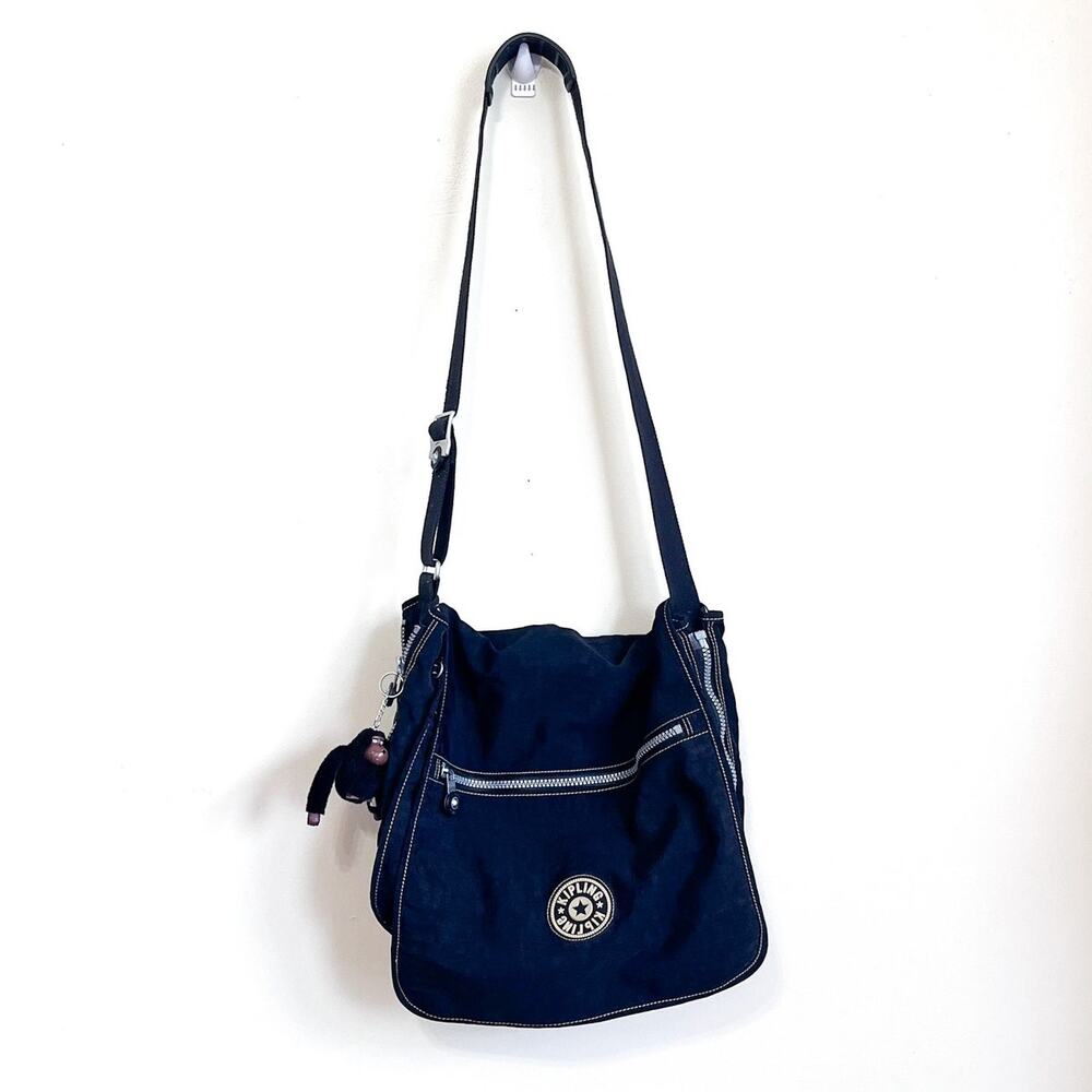 Kipling Laptop Messenger Crossbody Bag‎ Black Expandable Luggage Travel School